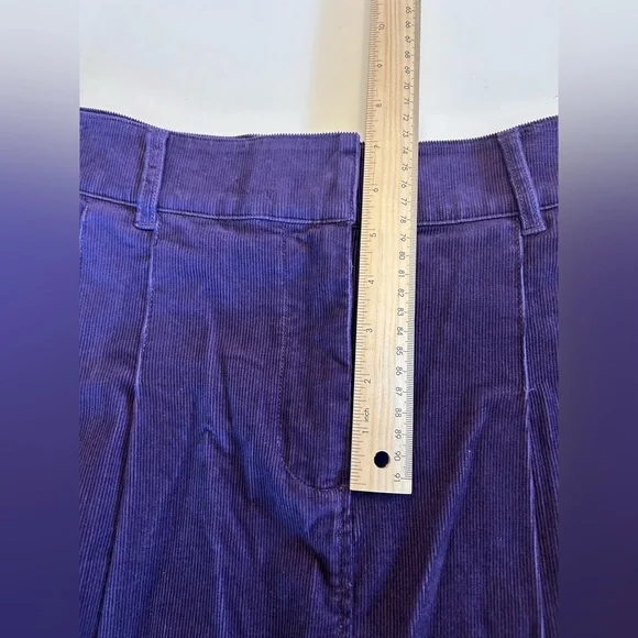Boden Pleated Corduroy High Waist Mini Skirt Purple Women’s Size 2P Petite NWT - Picture 12 of 16